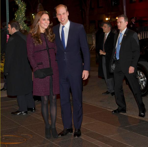 Britain's Prince William, Duke of Cambridge, and his wife Catherine, Duchess of Cambridge, arrive at the Carlyle hotel in New York
