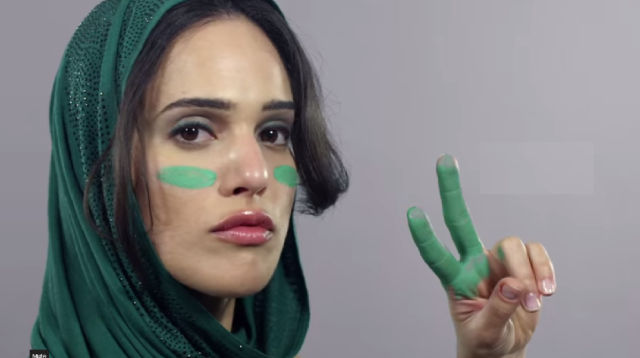 Belleza irani movimiento verde