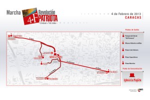 Esta es la ruta de la marcha para celebrar el fallido golpe de Estado del 4-F (Infografía)