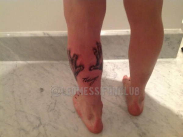 El nuevo tatuaje de Messi (foto)