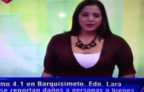 Ancla de VTV informa sobre un sismo en ¡Boconó, Estado Lara! (Video antigeográfico)