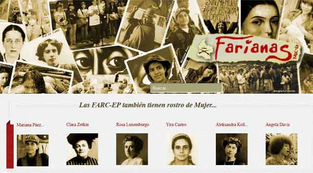 Las Farc lanza portal para difundir “problemática” de mujer colombiana