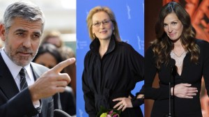 Julia Roberts, Meryl Streep y George Clooney juntos en el 2014