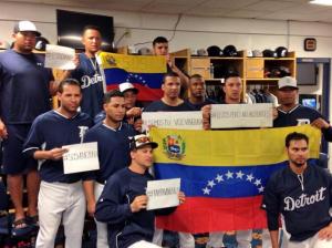 Tigres de Detroit se suma al masivo apoyo a Venezuela  (FOTO)