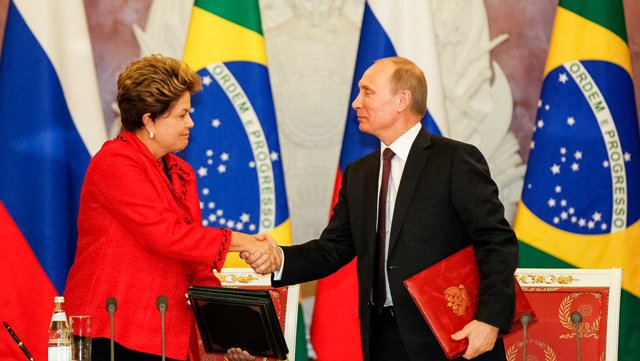 Rousseff recibe este lunes a Putin en Brasilia antes de la IV Cumbre de los Brics