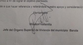 Winston Vallenilla viola ordenanzas de Baruta a través del Órgano Superior de Vivienda