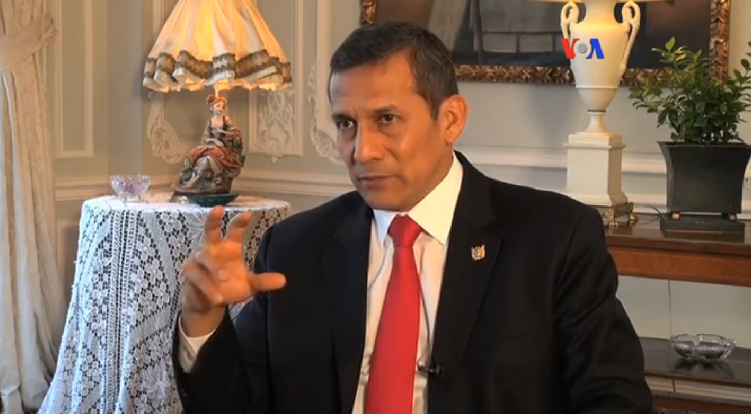 Ollanta Humala defiende el derecho de los venezolanos de protestar en la calle (video)