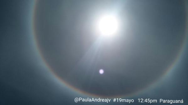 FOTOS: Curioso fenómeno alrededor del sol se observó en Paraguaná