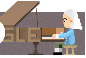 Bartolomeo Cristofori, el inventor del piano, en el doodle de Google