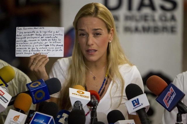 Tintori le ruega a Maduro permitir el ingreso de un médico de confianza para Leopoldo López