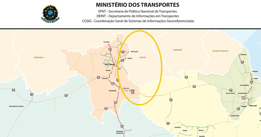 El detallito: Mapa oficial brasileño señala que El Esequibo es de Guyana (imagen)