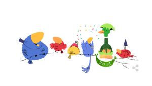 Google le dio la bienvenida al 2016 con este doodle