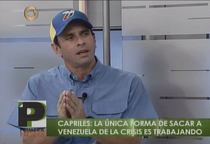 Capriles: La única forma de sacar al país de la crisis es trabajando