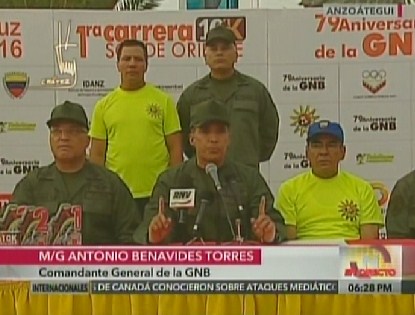 Benavides Torres se estrena como comandante de la GNB y su primer anuncio fue: UNA CARRERA (Video)