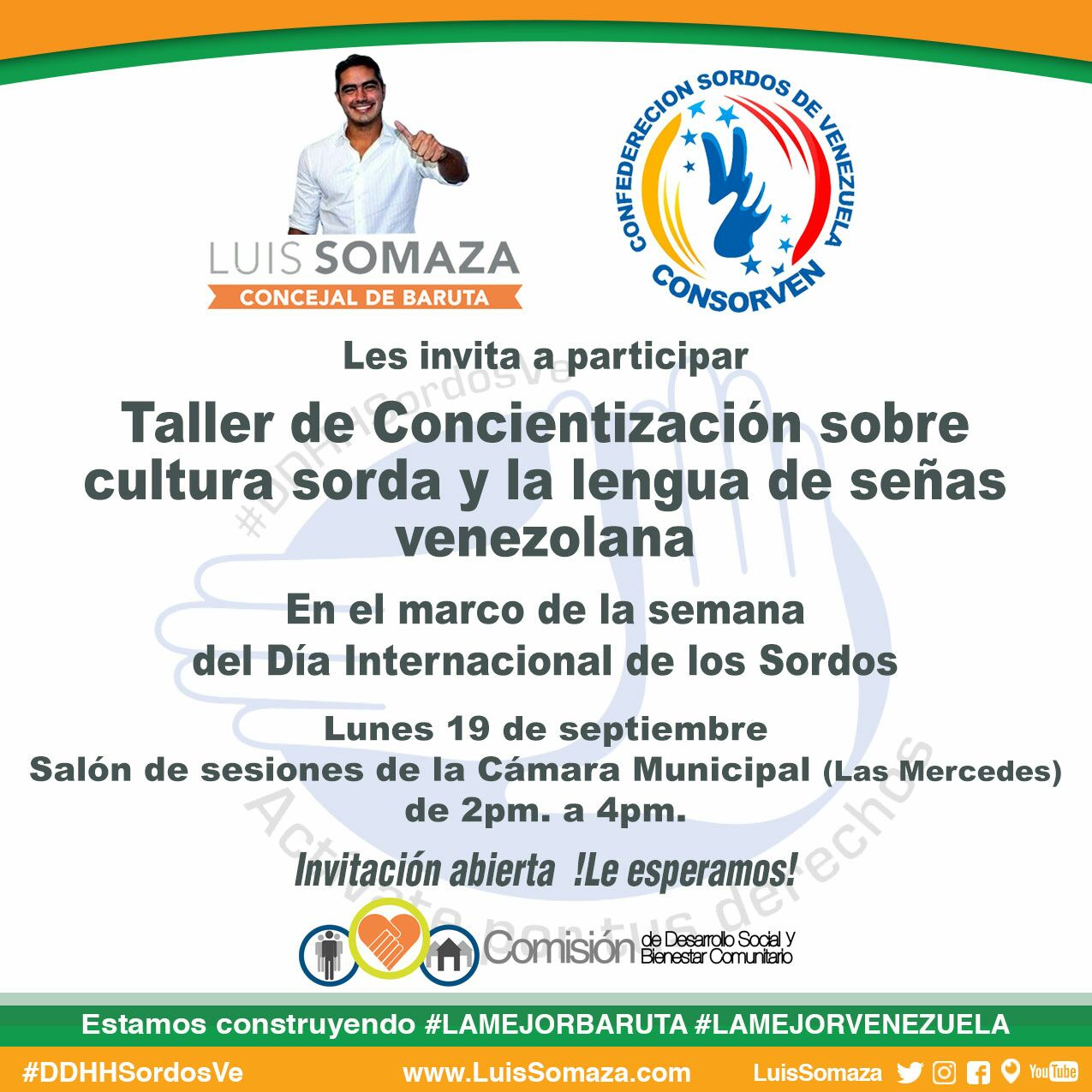 Luis Somaza: Taller de concientización sobre cultura sorda y la lengua de señas venezolana