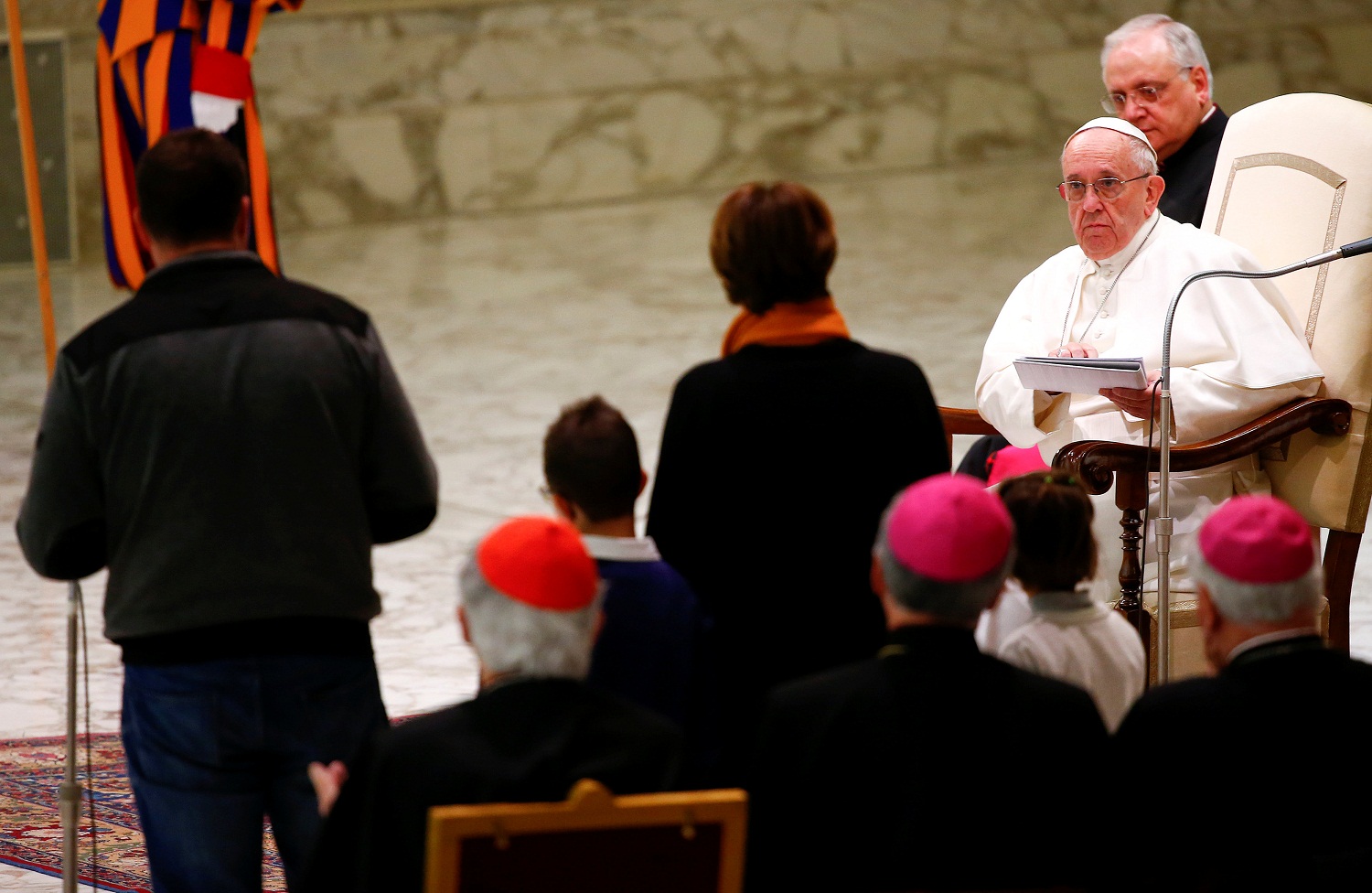 El Papa recibió a los afectados por los terremotos de Italia en 2016