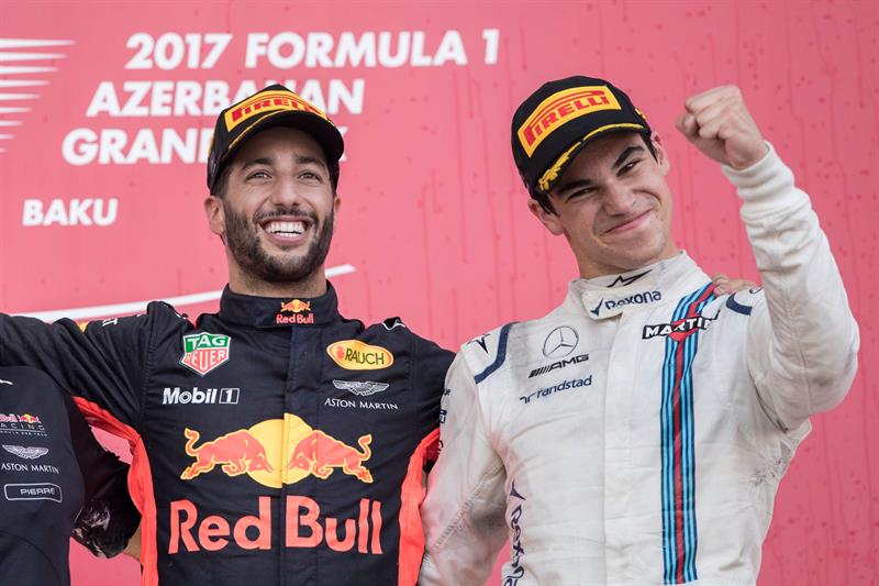 Ricciardo ganó en el caos de Baku y Alonso puntuó por primera vez este año