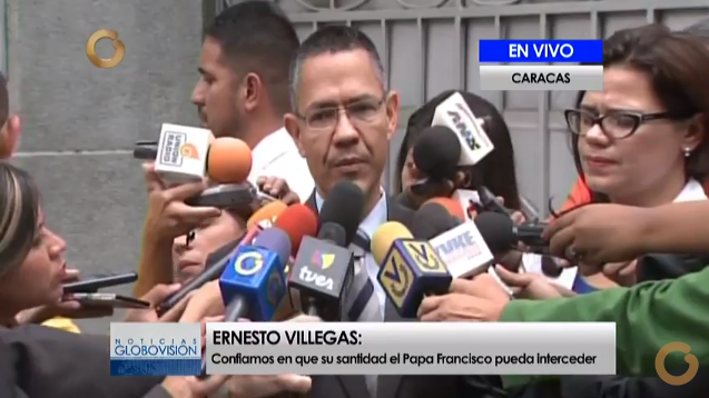 Villegas lleva a la Nunciatura carta de Maduro al Papa