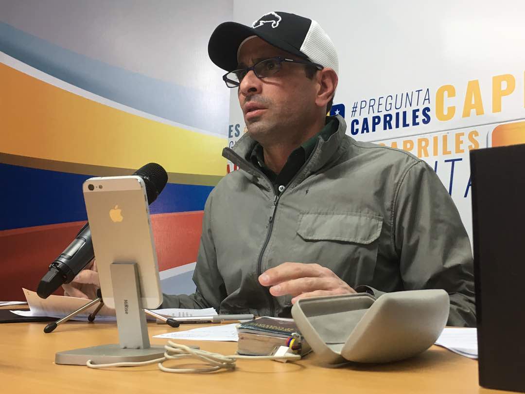 Capriles sobre regionales: El pueblo responderá y el estado quedará en buenas manos