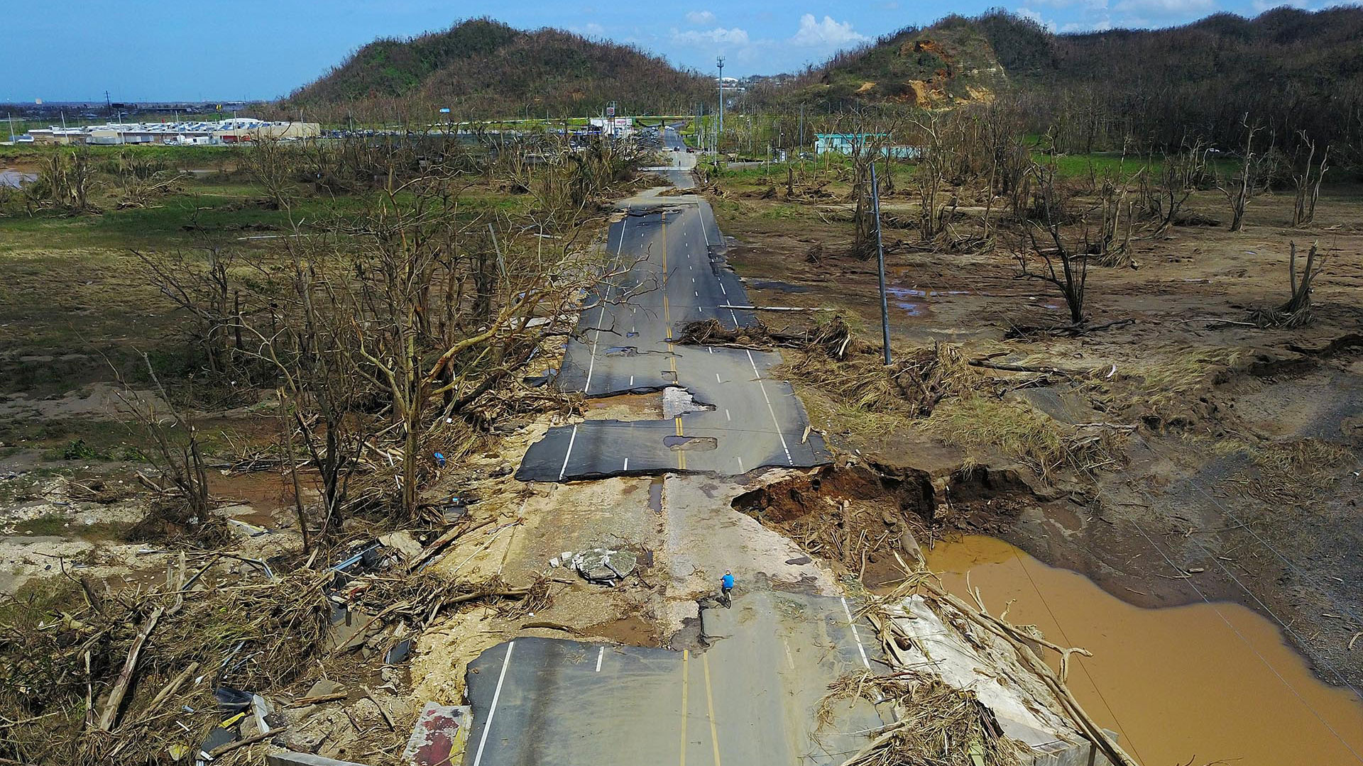 Las impactantes fotos aéreas del paso del huracán María por Puerto Rico