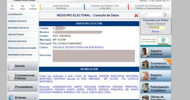 CNE actualiza data en su página web // Foto La Patilla.com