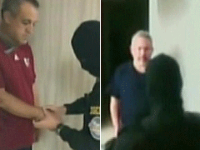 Momento exacto en que detienen a Eulogio Del Pino y Nelson Martínez (VIDEO)
