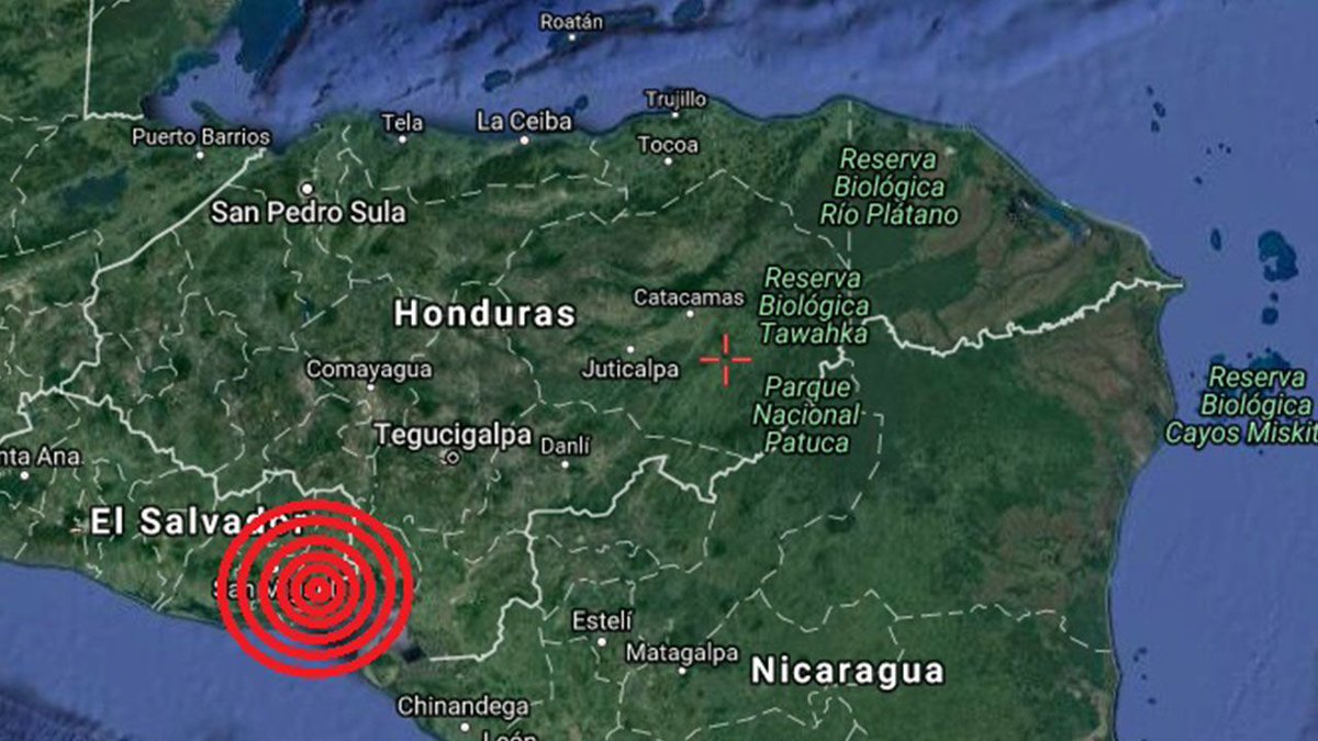 Un sismo con epicentro en El Salvador se siente en Honduras sin consecuencias