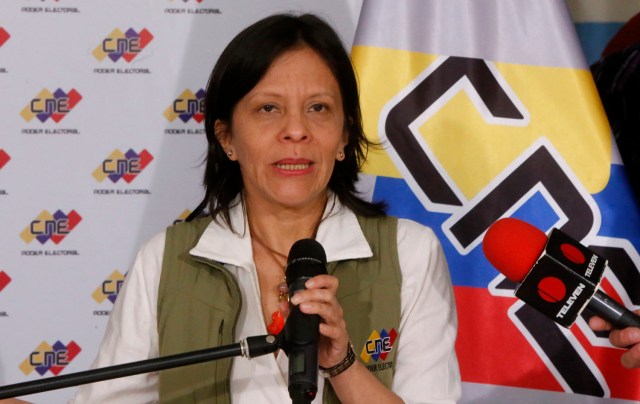 Foto: La vicepresidenta del CNE, Sandra Oblitas / AVN 