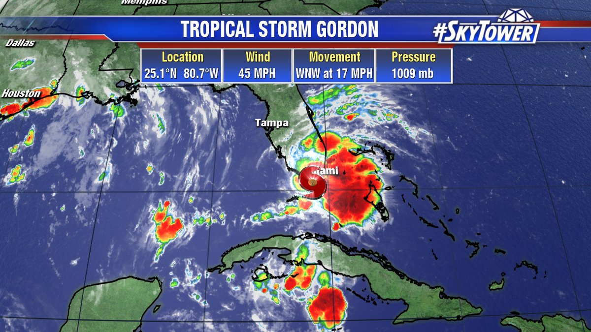 CNH podría emitir alerta por llegada de tormenta tropical Gordon a Florida #3Sep