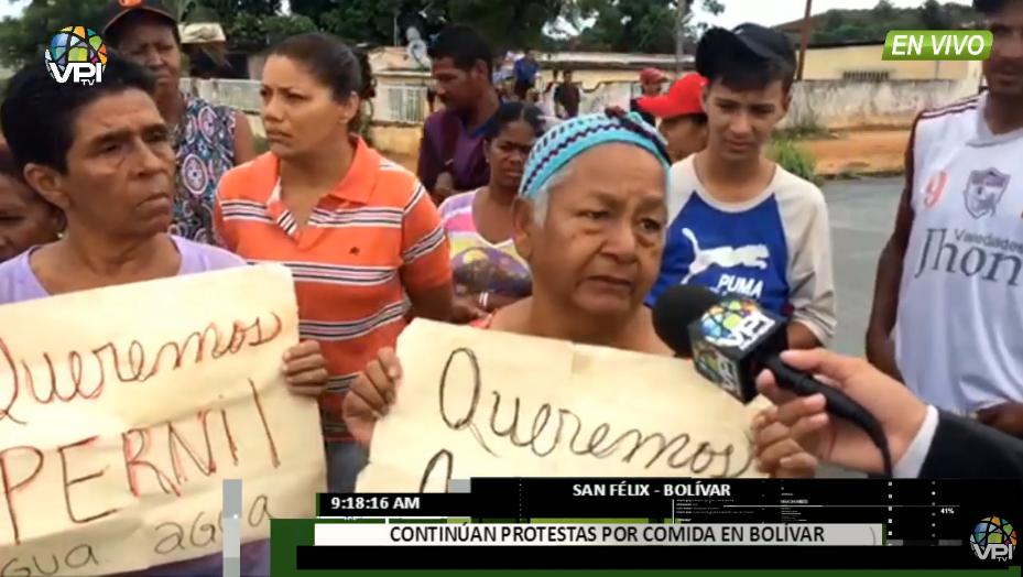 Habitantes de San Félix exigen el pernil para navidades que prometió Maduro (video)