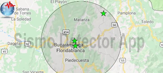 Sismo de magnitud 4.5 se registró en Bucaramanga