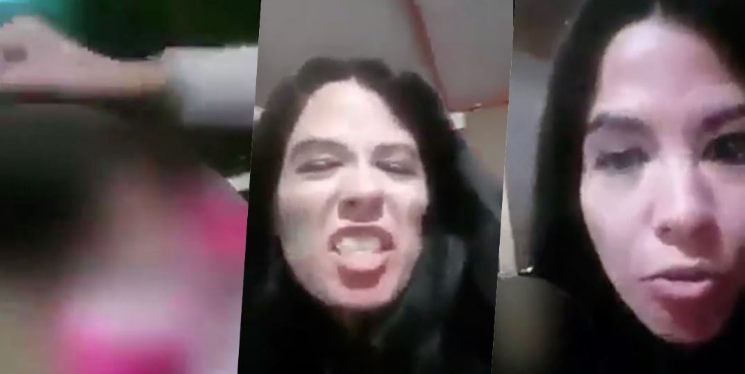 Madre desalmada graba y golpea a su propia hija para enfurecer a su ex (HORRIBLE VIDEO)