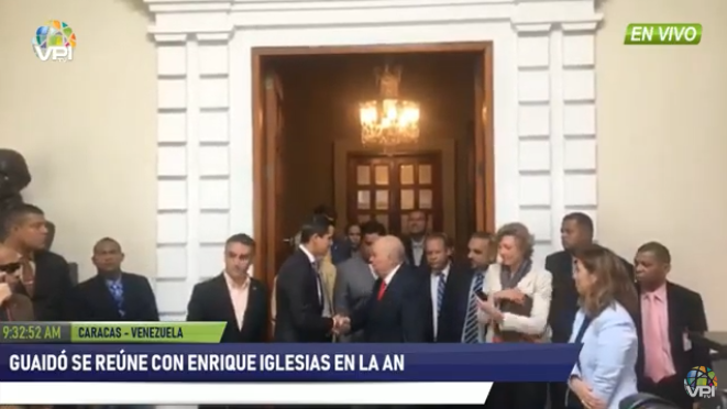 Guaidó llegó al Palacio Legislativo para reunirse con Enrique Iglesias #9Jul (video)