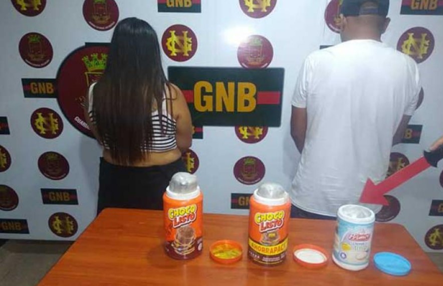 Atraparon en Táchira a una joven que escondía marihuana en envases de lácteos (Fotos)