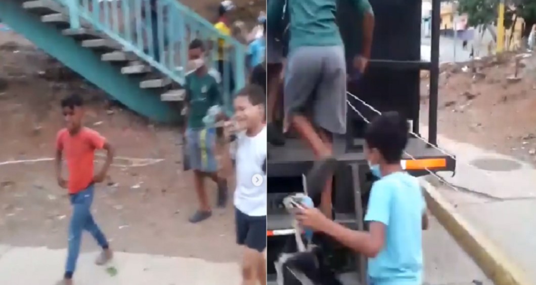 Niños de La Guaira fueron amedrentados por elevar papagayos en cuarentena (Video)