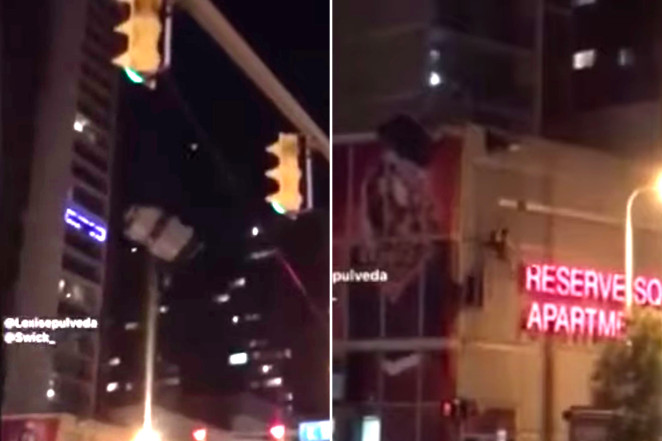 ¡De locos! Se lanzó en paracaídas y se estrelló contra edificio de Cleveland (VIDEO)