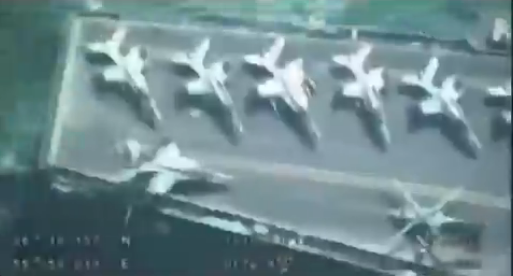 Dron iraní capturó imágenes precisas mientras sobrevolaba un portaaviones de EEUU sin ser detectado (VIDEOS)