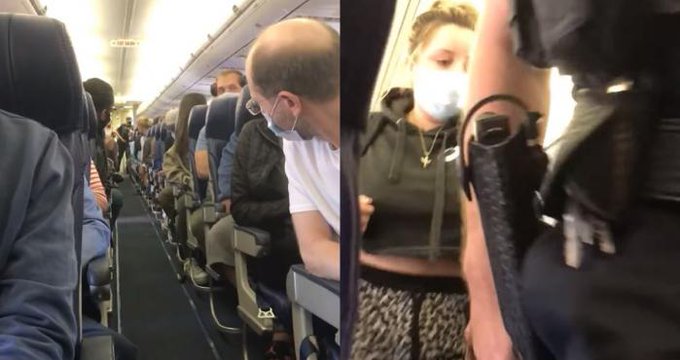 Ensangrentada y sin dos dientes: Así quedó una azafata tras violenta trifulca durante un vuelo en California