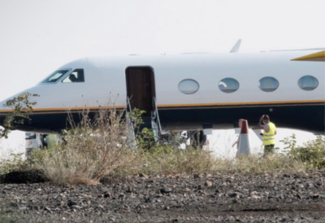 En Fotos: Momentos antes de despegar el avión que traslada a Alex Saab