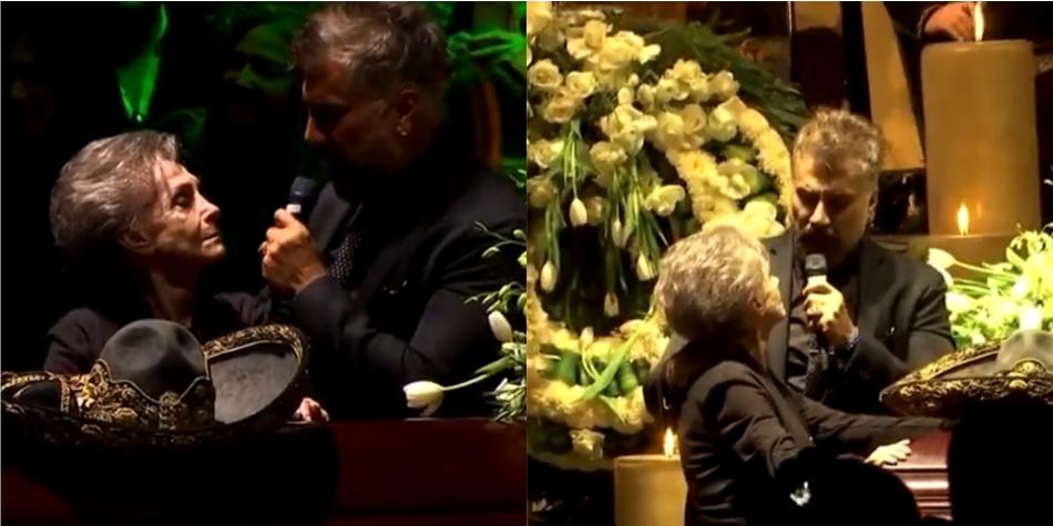 Emotivo video: Alejandro Fernández cantó junto al féretro de su padre