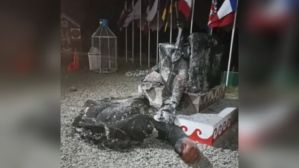 “El huaco de la fertilidad”, la estatua con pene gigante de Perú fue vandalizada con bombas molotov (FOTO)
