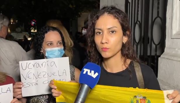 Venezolanos en Argentina protestaron contra la invasión rusa en Ucrania (Videos)