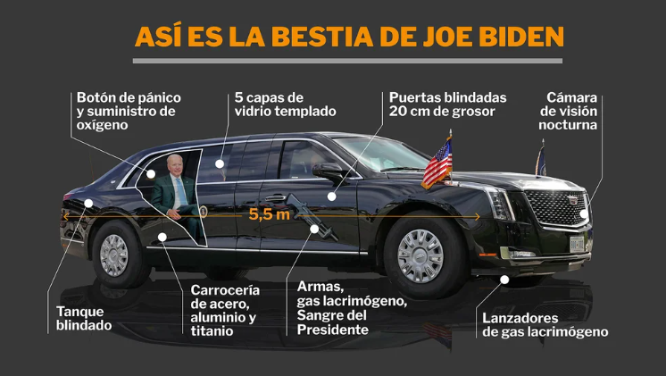 Cómo es “La Bestia”, la limusina blindada que trasladará a Joe Biden durante la cumbre de la Otan