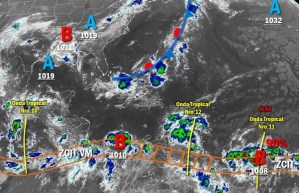 Onda Tropical en la costas venezolana tiene 90% de probabilidad de convertirse en ciclón