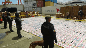 Policía ecuatoriana incautó 1,6 toneladas de cocaína oculta en cargamento de frutas