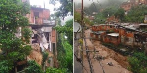 Las lluvias arrasaron con ocho viviendas en Los Frailes de Catia (Fotos)