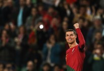 Cristiano Ronaldo celebró su nueva marca con doblete ante Liechtenstein