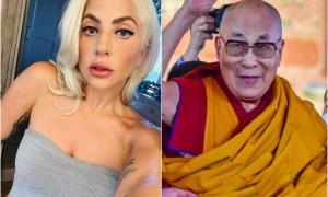 El Dalai “sobón” metiendo mano a Lady Gaga causa polémica en las redes (VIDEO)