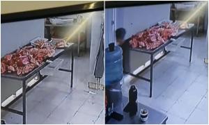 Video de un supuesto “fantasma” que agarra un cuchillo en una carnicería y se hace viral