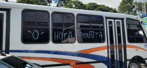 Transportistas de la frontera protestaron frente a la residencia de Gobernadores en Táchira